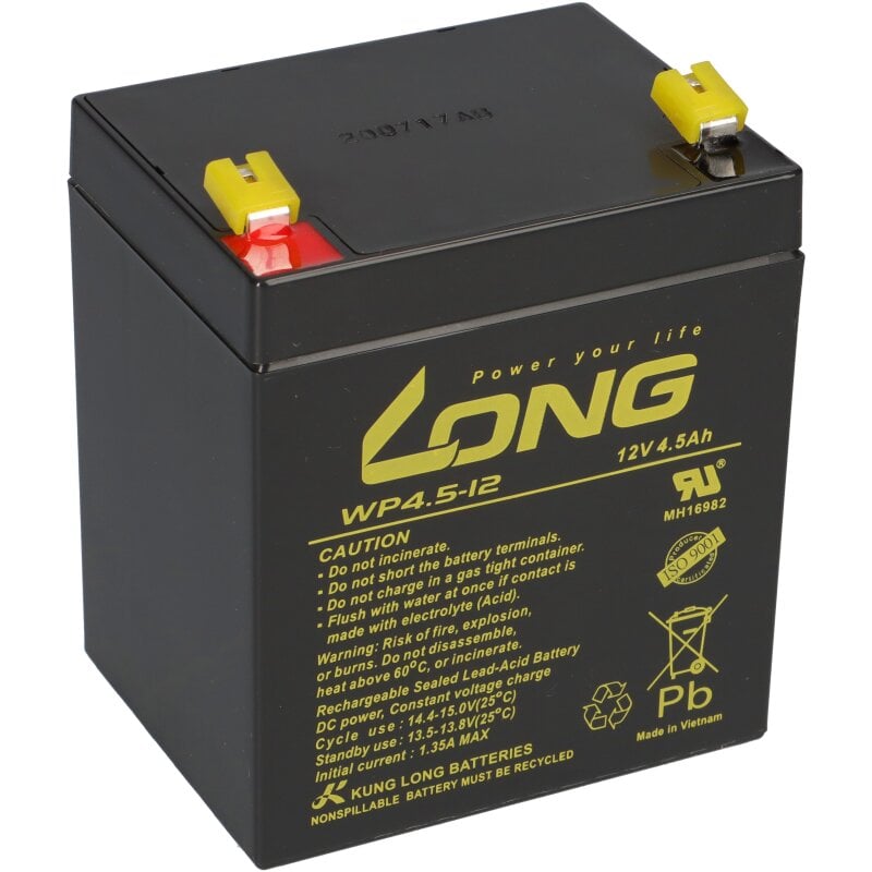 Kung Long WP4.5-12 12V 4,5Ah AGM Blei Vlies Bleiakku Batterie wartungsfrei von KungLong