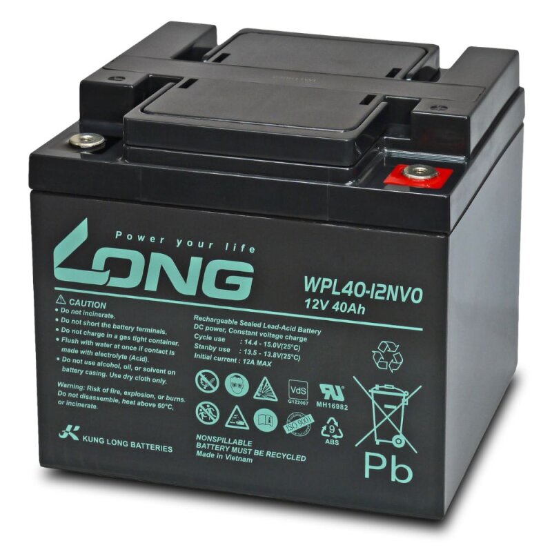 Kung Long WPL40-12NV0 12V 40Ah Pb Batterie Bleigel AGM von KungLong