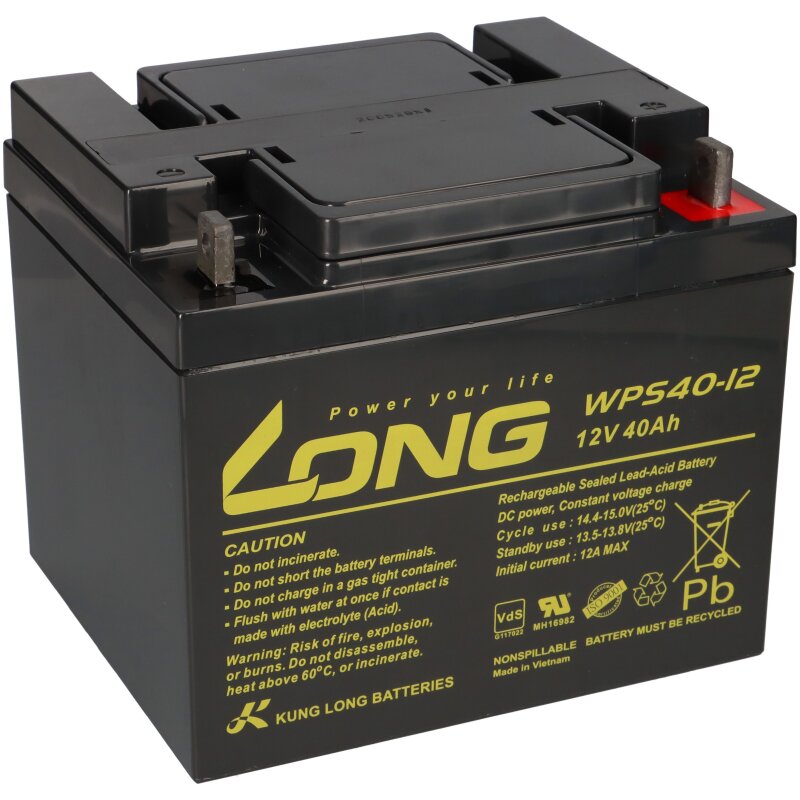 Kung Long WPS40-12 Akku 12V 40Ah Pb Batterie Bleigel mit VDS von KungLong