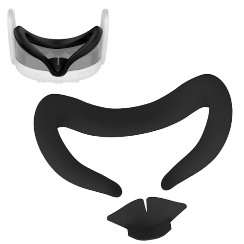 VR Silikon Augenmaske für Meta Quest 3, Quest 3 Zubehör Maske Kompatibel mit Meta Quest 3 VR Headset, Schweißfest und Lichtdicht Silikonhülle Quest 3 Accessories von Kunoli