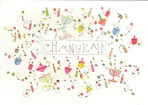 Chanukka-Karte fröhlich bunt von Kunst und Bild