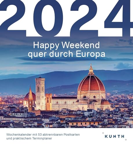 Happy Weekend quer durch Europa - Postkartenkalender 2024 - Kunth-Verlag - Tischkalender mit 53 traumhaften Postkarten - 16 cm x 17,5 cm Happy Weekend quer durch Europa - Postkartenkalender 2024 - Kunth-Verlag - Tischkalender mit 53 traumhaften Postkarten - 16 cm x 17,5 cm von Kunth