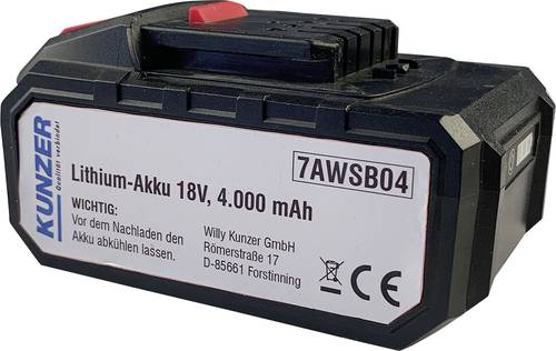 Kunzer 7AWSB04 Werkzeug-Akku 18V 4000 mAh Li-Ion Kunzer 7AWSB04 Werkzeug-Akku 18V 4000 mAh Li-Ion von Kunzer