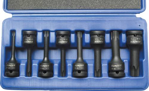 Kunzer Steckschlüssel-Bit-Einsatz-Set 1/2  (12.5 mm) 8teilig 7SST08 von Kunzer