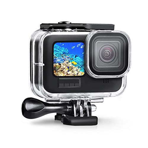 Kuptone Wasserdichtes Gehäuse für GoPro Hero 10/GoPro Hero 9 Black, 196FT Unterwasser-Schutzgehäuse für Hero 10 Hero 9 Black von Kuptone