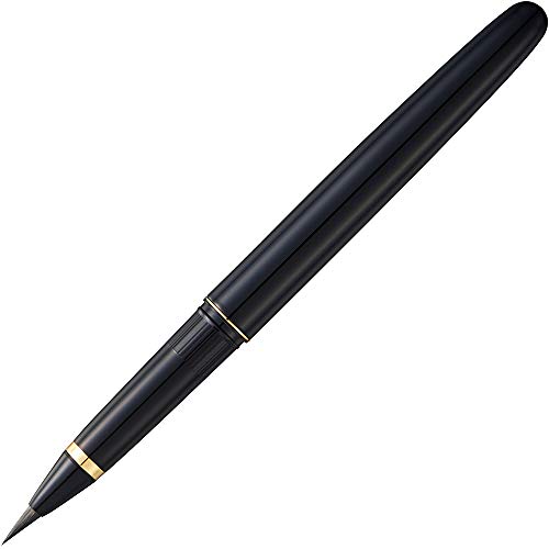 Kuretake Fountain Brush Pen, with 3 Black Ink Refill, AP-Certified, Made in Japan, Flexible Brush Tip for Lettering, Calligraphy, Illustration, Art, Writing, Sketching, Made in Japan (No.15, Black) von Kuretake