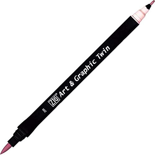 Kuretake ZIG Art and Graphic Twin Tip Bürste Marker 200 Sugared Mandel Pink Kuretake ZIG Art and Graphic Twin Tip Bürste Marker 200 Sugared Mandel Pink von Kuretake