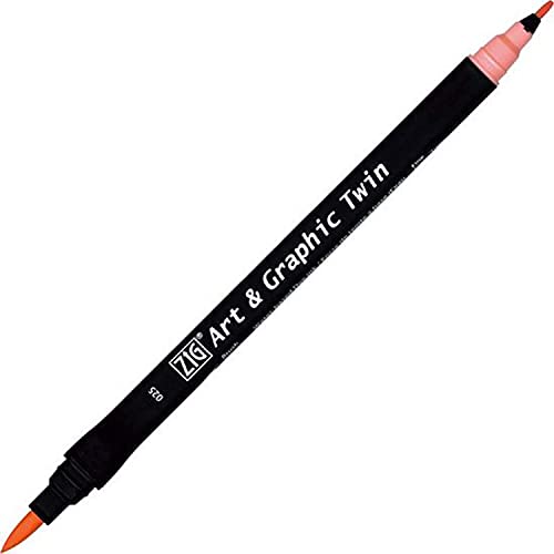 Kuretake ZIG Art and Graphic Twin Tip-Marker, 025, Zinnoberrot hell von Kuretake