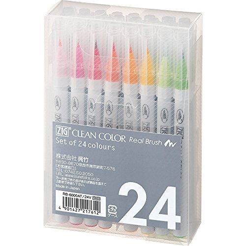 Kuretake Zig Clean Color Real Brush (24 Colors) von Kuretake