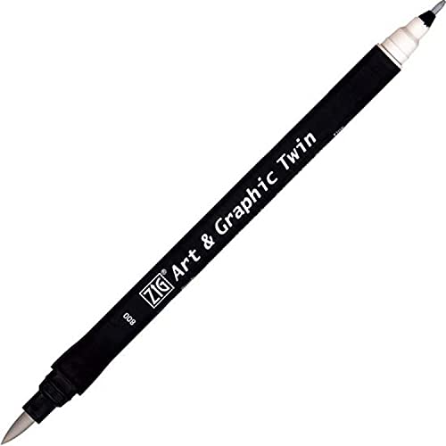 Kuretake Zig Kunst und Graphic Twin Tip Bürste Marker 800 Cool Grey 1 von Kuretake UK Ltd.