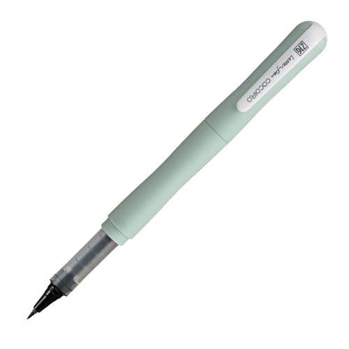 Kuretake Zig Letter Pen Cocoiro, Body Color HAZE BLUE and Refill Black, Refillable Marking Pen, with Flexible Extrafine Brush Tip, Made in Japan Kuretake Zig Letter Pen Cocoiro, Body Color HAZE BLUE and Refill Black, Refillable Marking Pen, with Flexible Extrafine Brush Tip, Made in Japan von Kuretake