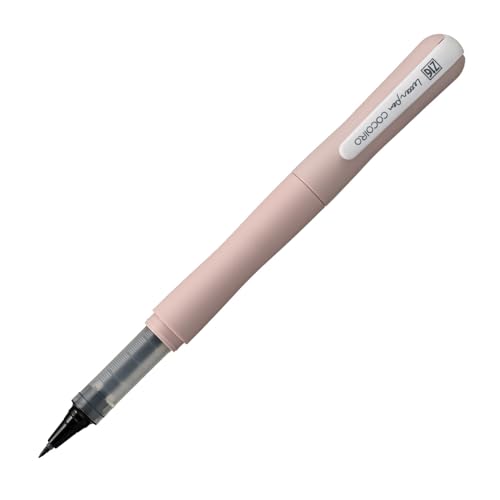 Kuretake Zig Letter Pen Cocoiro, Body Color Potter'S Pink und Refill Black, Refillable Marking Pen, with Flexible ExtraFine Brush Tip, Made in Japan von Kuretake
