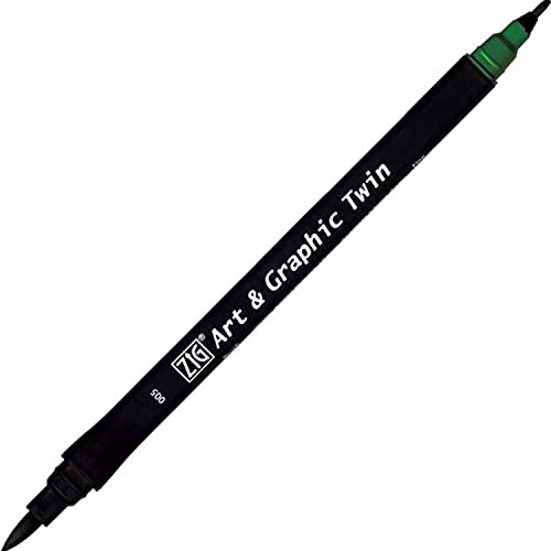 Zig Kunst und Graphic Twin Tip Bürste Marker Pen 005 grün von Kuretake