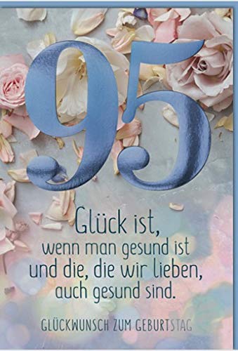Karte zum 95. Geburtstag"Glück", B6 + Umschlag Karte zum 95. Geburtstag"Glück", B6 + Umschlag von Kurt Eulzer die Glückwunschkarte