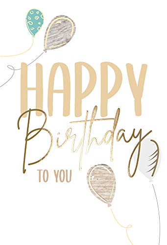 KE - Premium Geburtstagskarte mit Ballon-Motiv, DIN B6 Format, 176x125mm, inklusive Umschlag - Perfekt für besondere Anlässe und Feiern von Kurt Eulzer