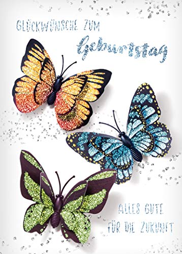 KE - XXL A4 Geburtstagskarte mit Glitzer, Blanko Innenseite, inkl. Umschlag - Perfekte Überraschung für jeden Anlass - Motiv Geburtstag von Kurt Eulzer