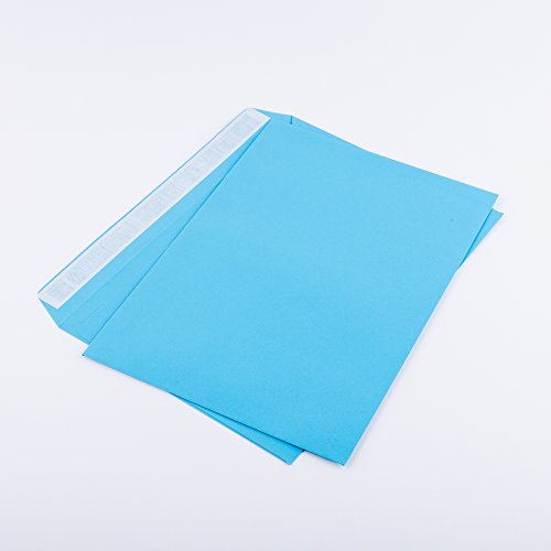 Briefumschläge DIN C4 229 x 324 mm hellblau 120g/m² ohne Fenster haftklebend (409A)(50) von Kurt-Europe.de