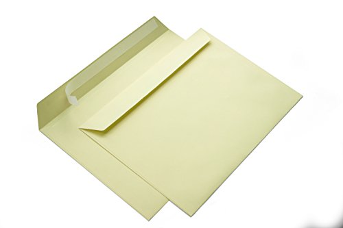 Briefumschläge DIN C4 229 x 324 mm vanille 120g/m²ohne Fenster haftklebend (400A) (50) von Kurt-Europe.de