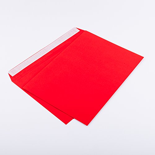 Briefumschläge DIN C5 162 x 229 mm rot 120g/m² ohne Fenster haftklebend (306A)(100) von Kurt-Europe.de