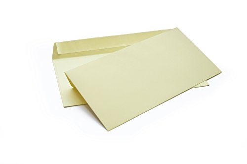 Briefumschläge DIN Lang 114x229 mm (vanille) 120 g/m² ohne Fenster haftklebend (Artikel: 200A) (100) von Kurt-Europe.de