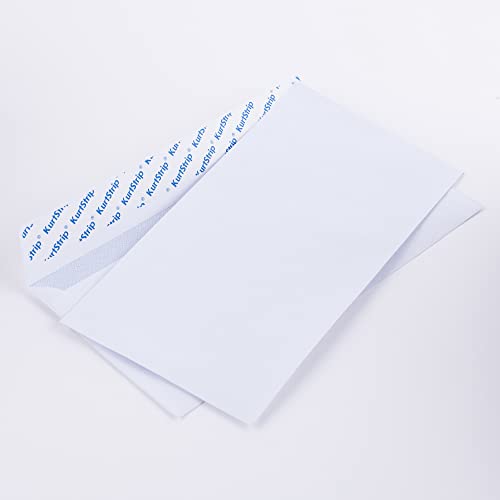 Briefumschläge DL 110 x 220 mm weiß 70g/m² ohne Fenster haftklebend(kein Austrocknen - bis 3 Jahre!) (E65.10E)(100) von Kurt-Europe.de