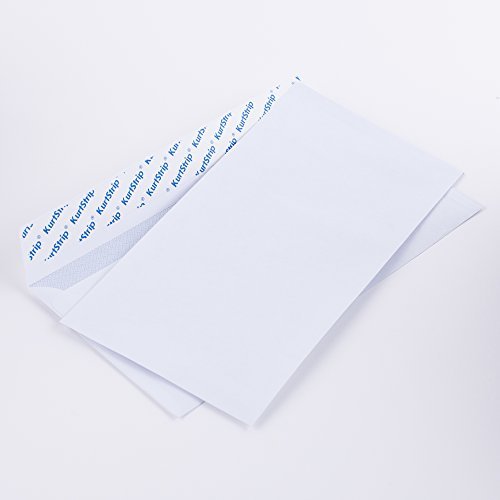 Briefumschläge DL 110 x 220 mm weiß 70g/m² ohne Fenster haftklebend-kein Austrocknen bis 3 J. (E65.10E) (1000) von Kurt-Europe.de