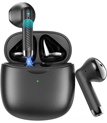 Bluetooth Kopfhörer In Ear, Kabellos Bluetooth 5.3 mit Deep Bass Stereoklang, AAC, Kabellose Kopfhörer Eingebautes Noise Cancelling Mikrofon, Bloototh Kopfhörer 32H Spielzeit, Mini Ladebox, USB-C von Kurt