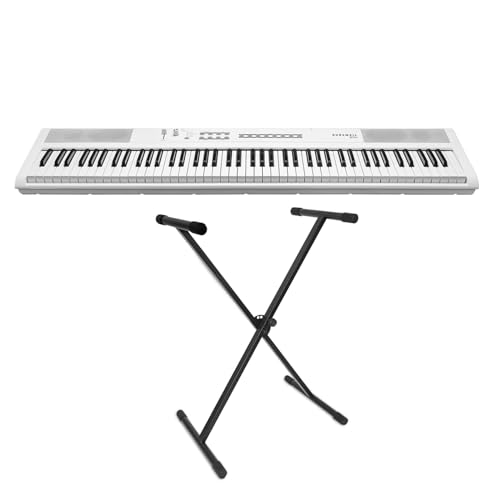 Kurzweil KAS1-WH Stage Piano Keyboard Weiss 88 Tasten mit keepdrum Keyboardständer von Kurzweil