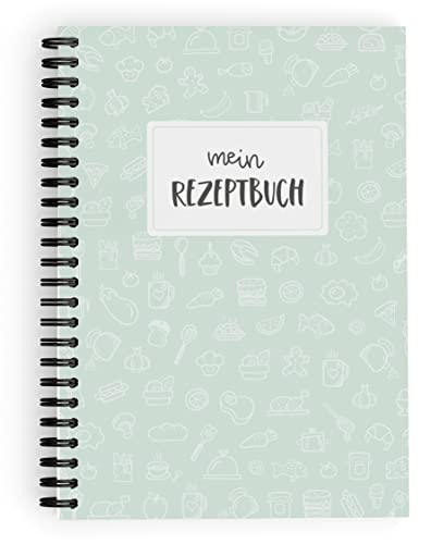 KuschelICH Rezeptbuch zum Selberschreiben - Lieblingsrezepte DIN A5 mit Inhaltsverzeichnis & Schutzcover von KuschelICH