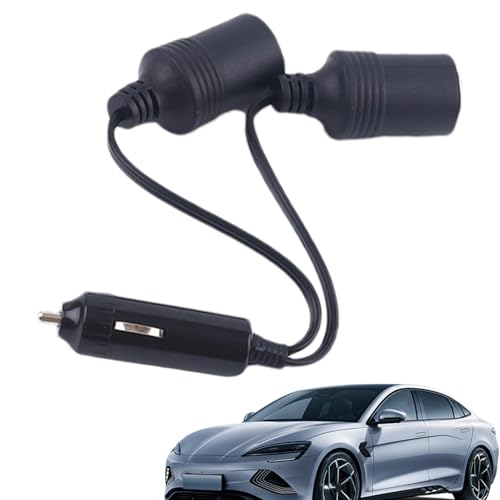 Kustimantu Auto -Sockel -Adapter, Autoadaptersplitter,2-Wege-Ladegerät-Adapter-Outlet | 12/24 -V -Hochleistungsstecker, Ersatzkabelgeräte, Ladevorgänge, Stecker und Verwendung für Limousinen von Kustimantu