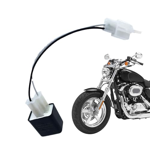 Kustimantu Motorrad umdrehen Lichtrelais, LED -Blinker -Relais -Motorrad - 2-polige Relaiskabelbaumadapteranschluss,Kupferdrähte für Indikator -Drehenlichter, Ersatzteile Motorradzubehör, LED -Blitz von Kustimantu