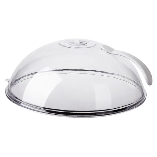 Mikrowellenabdeckhaube mit Griff, Kunststoff (PP) BPA-frei, transparent, Ø ca. 26 cm von Kustimantu