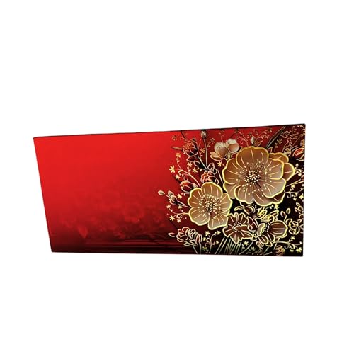 Kusum51 10er-Pack Briefumschläge für Shagun, Bargeld, Geschenk, Jahrestag, Feier, Tradition, Fest, Familie, fröhliche Momente, besondere Anlässe (Blume in Rot) von Kusum51
