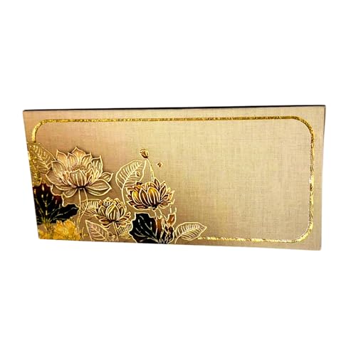 Kusum51 Briefumschläge für Shagun, Bargeld, Geschenk, Jahrestag, Feier, Tradition, Fest, Familie, fröhliche Momente, besondere Anlässe, 10 Stück (Blume in der Ecke) von Kusum51