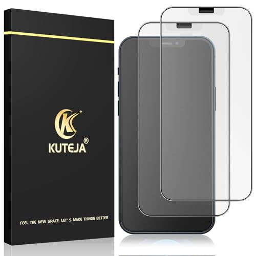 Kuteja Matt Panzer Schutz Glas für iPhone 12 Pro Max [2 Stück], 9H Härte Full Screen Matte Schutzfolie, Anti-Fingerabdruck, Blendschutz, Anti-Kratzen Gehärtetem Glas Displayschutzfolie von Kuteja