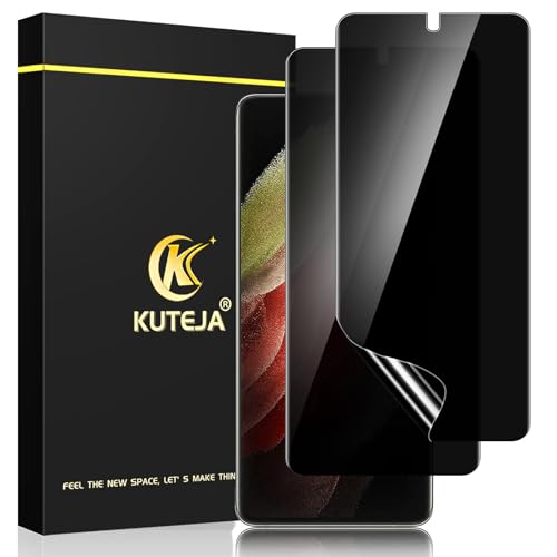 Kuteja Privacy Displayschutzfolie für Samsung Galaxy S21 Ultra, 2 Stück Anti-Spionage-Displayschutzfolie, 3D vollständige Abdeckung, TPU-Film, Bildschirmschutz, Auto-Heilung Kuteja Privacy Displayschutzfolie für Samsung Galaxy S21 Ultra, 2 Stück Anti-Spionage-Displayschutzfolie, 3D vollständige Abdeckung, TPU-Film, Bildschirmschutz, Auto-Heilung von Kuteja