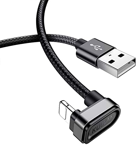 Kuulaa Telefon-Ladekabel, 6,6 Fuß / 2M 180-Grad-Winkel U-förmiges geflochtenes Nylon-Ladekabel USB-Datensynchronisationsspiel Powerline Spielen, für iPhone 12/11/ X/Xs /8/8 Plus/iPad Etc von Kuulaa