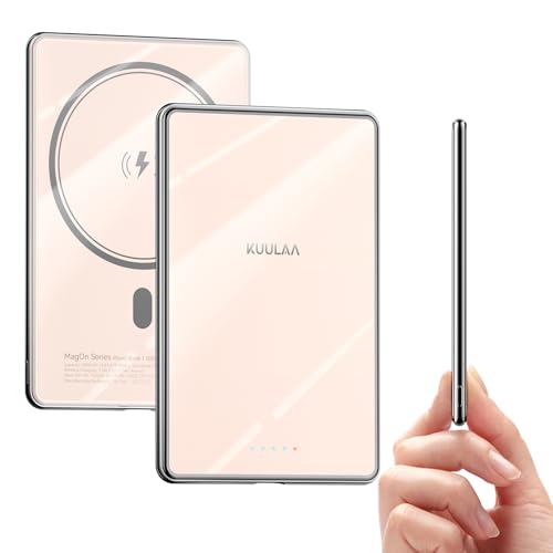Kuulaa Ultra Slim PowerBank, 5000 mAh, MagSafe PowerBank mit Type C 20W Ausgangsleistung, Schnellladefunktion, 7,2 mm Dünn, Mini Powerbank für iPhone16 Pro Max/15 Pro/15/14/13/12series Kuulaa Ultra Slim PowerBank, 5000 mAh, MagSafe PowerBank mit Type C 20W Ausgangsleistung, Schnellladefunktion, 7,2 mm Dünn, Mini Powerbank für iPhone16 Pro Max/15 Pro/15/14/13/12series von Kuulaa