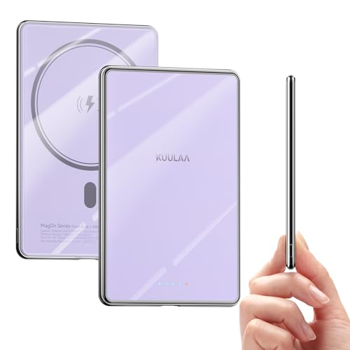 Kuulaa Ultra Slim PowerBank, 5000 mAh, MagSafe PowerBank mit Type C 20W Ausgangsleistung, Schnellladefunktion, 7,2 mm Dünn Mini Powerbank für iPhone 16 Pro/15 Pro Max/15/14/13/12 Kuulaa Ultra Slim PowerBank, 5000 mAh, MagSafe PowerBank mit Type C 20W Ausgangsleistung, Schnellladefunktion, 7,2 mm Dünn Mini Powerbank für iPhone 16 Pro/15 Pro Max/15/14/13/12 von Kuulaa