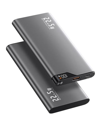 Power Bank 10000mAh 2 Stück, 22,5W Slim Klein Aber Stark Externer Handyakkus, Klein Externe Handyakkus Fast Charging, Portable Charger für iPhone 16 15 14 13 12 Pro Max Samsung iPad AirPods von Kuulaa