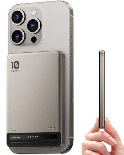 Kuulaa Ultra Slim Powerbank für Magsafe, 10000mAh Magnetische Power Bank, PD 20W Schnellladung Kabellose Powerbank mit USB-C-Eingang und -Ausgang für iPhone 16/15/14/13/12/Pro/Pro Max Serie Kuulaa Ultra Slim Powerbank für Magsafe, 10000mAh Magnetische Power Bank, PD 20W Schnellladung Kabellose Powerbank mit USB-C-Eingang und -Ausgang für iPhone 16/15/14/13/12/Pro/Pro Max Serie von Kuulaa