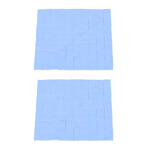 2 x Silikon-Wärmeleitpads, Kühlkörper, CPU-Wärmeleitpad, Wärmeleitpad aus Silikon für CPU-Kühlung, leitfähiger Kühler, 100 x 100 x 1 mm von Kuuleyn