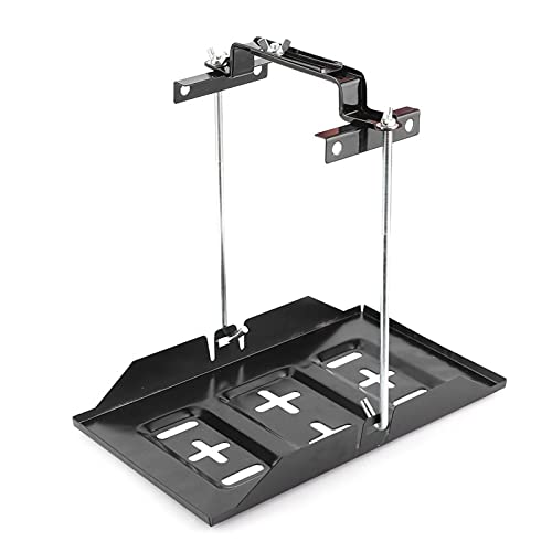 Auto-Batteriehalter Verstellbare Autobatterie Halterung Universal Batteriefach aus Metall Mit Einstellbarer Metall klemme Auto Batterie Niederhalter Halterungssatz Akku-Halterung Fachhalterung (27cm) von Kuuleyn