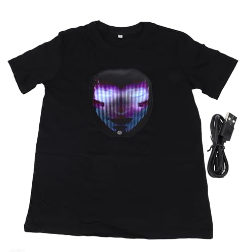 Glowing Shirt T Shirt With Led Screen Kuuleyn Led T Shirt Bluetooth Programmable App Control Customizable Patterns Colorful Funny Glow Shirts S For Party Glowing Shirt T Shirt With Led Screen Kuuleyn Led T Shirt Bluetooth Programmable App Control Customizable Patterns Colorful Funny Glow Shirts S For Party von Kuuleyn