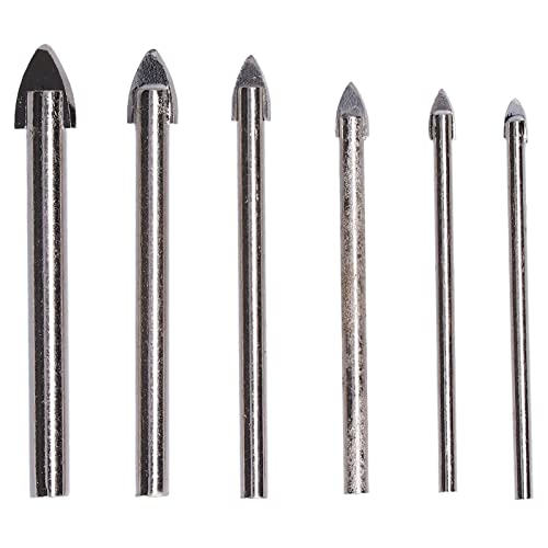 Kuuleyn 6pcs Hardlegierglasglasbohrer, 3 bis 10 mm Lochöffner, Fliesenbohrerbits Strsestone Loch Sägen Sie Bohrbits Fliesenöffner Loch für Glaskeramik -Keramikfliesen usw. Kuuleyn 6pcs Hardlegierglasglasbohrer, 3 bis 10 mm Lochöffner, Fliesenbohrerbits Strsestone Loch Sägen Sie Bohrbits Fliesenöffner Loch für Glaskeramik -Keramikfliesen usw. von Kuuleyn