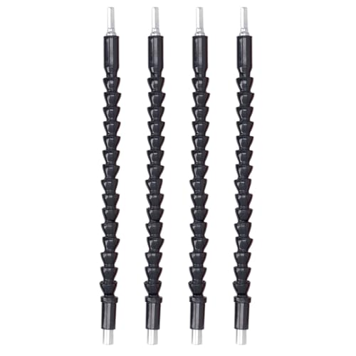 Kuuleyn Flexible Bohrbit, Verlängerung 4pcs Kunststoffstahl biegsamer Schraubendreher Weichwellen 11,6 Zoll 1/4 Zoll Universal Stecker für elektronische Bohrer -Sechskant -Shank von Kuuleyn