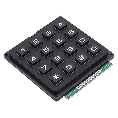 Kuuleyn Matrix-Tastatur, 4x4-Tastatur, 16-Tasten-Tastatur, Externe Tastatur, Keypad Phone, Tastaturmodule mit 16 Tasten 4x4 Push Buttons External Keypad Fit for MCU von Kuuleyn