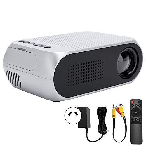 LED-tragbarer Home Mini 1080P-Projektor, 400-600 l manueller Fokus, Multimedia-Funktion für Heimvideos, kompatibel mit AV/USB/Micro-Speicherkarte/HDMI(EU-STECKER) von Kuuleyn