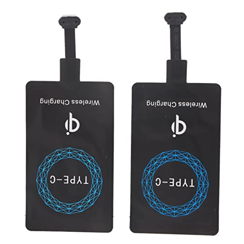 Ladeempfänger Aufkleber, 2 STÜCKE Typ-C QI Drahtloses Ladegerät Selbstklebender Aufkleber Ladeempfänger für Handy Ladeempfänger Aufkleber, 2 STÜCKE Typ-C QI Drahtloses Ladegerät Selbstklebender Aufkleber Ladeempfänger für Handy von Kuuleyn