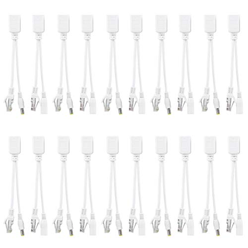 PoE Injektor, POE Adapter Injektor Splitter, 10 Paar IP Kamera POE RJ45 Kabel Power Over Ethernet Adapter Injektor + Splitter DC 12 V PoE Injektor, POE Adapter Injektor Splitter, 10 Paar IP Kamera POE RJ45 Kabel Power Over Ethernet Adapter Injektor + Splitter DC 12 V von Kuuleyn